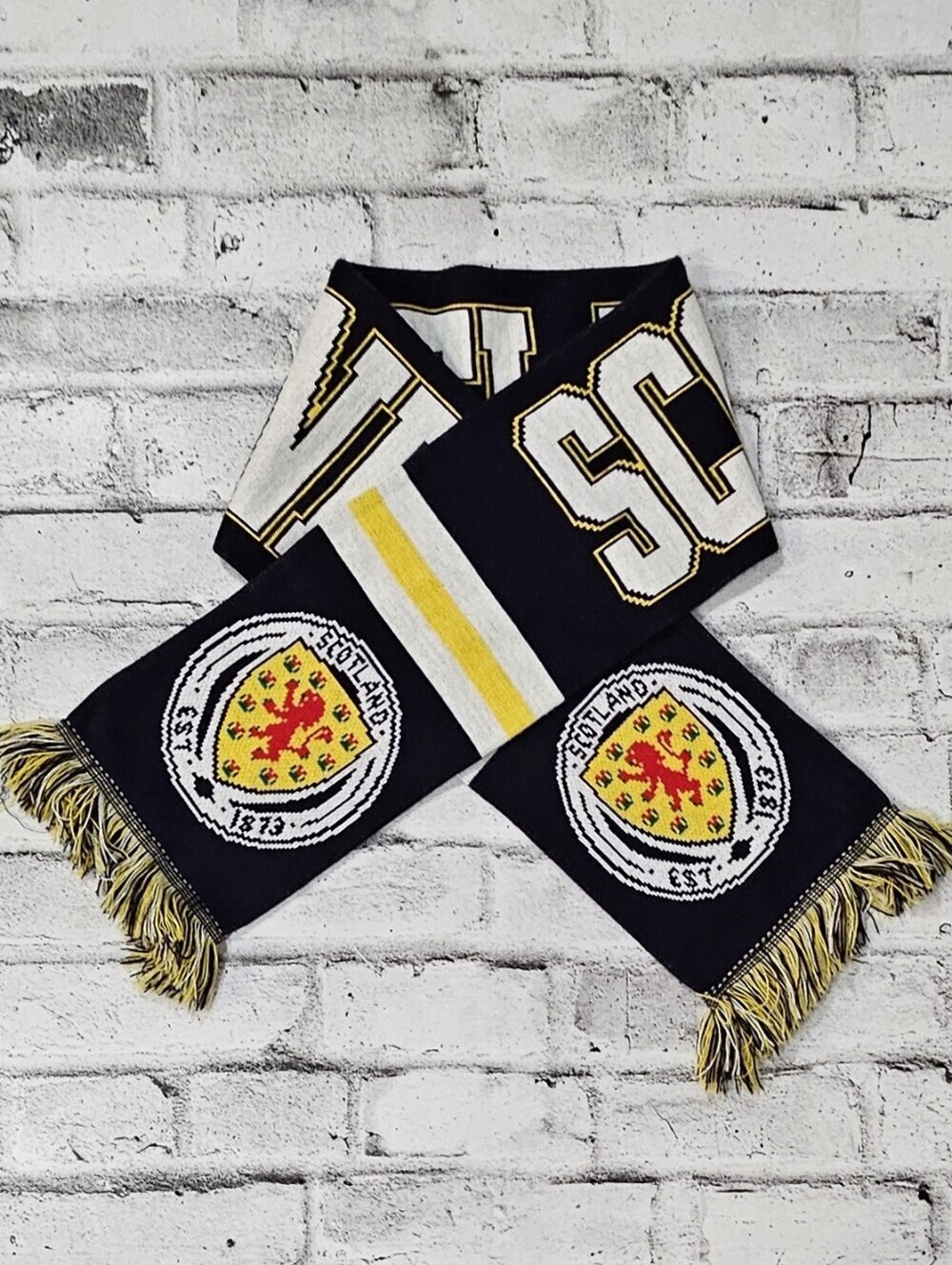 Scotland National Team Soccer Scarf Football Supporter Fan Fringe Scarf